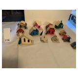 VINTAGE JAPAN CARDBOARD BUILDINGS