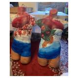 TWO PAINTED BUSTS FORMS