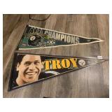 TWO PENNANTS TROY ANS SUPER BOWL XXX W/ 1 COVER