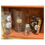 STEELERS WATER PITCHER FROM SUPERBOWL IX, 2 NHL