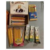 PENCILS AND CIGAR BOX