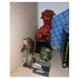 FOO DOGS, STONE WHALE STONE DOLPHIN