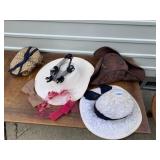 VINTAGE HATS INCL. WIDE BRIMS