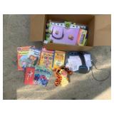 FISHER PRICE PAD, TIGGER PUPPET, ACTIVITY BOOKS,