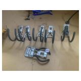 6 RUBBERMAID FAST TRACK HOOKS