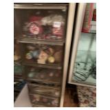 6 DRAWERS W/ LIDS STACK MOST FILLED SEE PHOTO