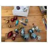 CHRISTMAS ORNAMENTS INCLUDING ONE SPINNER