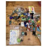 ASSORTED TOYS, ACTION FIGURES, FAST FOOD TOYS,