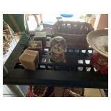 CHRISTMAS ORNAMENTS AND SNOW GLOBE