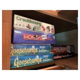 GOOSEBUMPS GAME, MONOPOLY GAMES, LEGO CREATIONARY