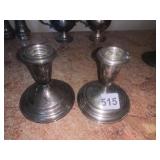 STERLING WEIGHTED BASE CANDLE STICK