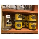 8 STEELERS ROCKS GLASSES, BLACK AND GOLD, 2