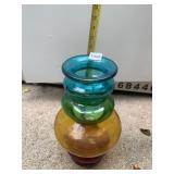 TWO TONE GREEN VASE