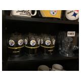 4" STEELERS HIGH BALLS, 3 TOTAL, STEELERS MUG,