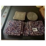 BEADED COASTERS, 2 DIFFERENT STYLES