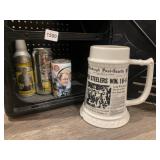 SUPER STEELERS STEIN WITH CHIP, 8", FULL JEROME