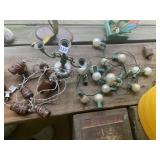 BMF PEWTER 3 ARM CANDLE HOLDER, TIKI STRING