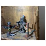 SOUTHWEST REFLECTIONS INDIAN W/ HORSE 7" H (2)