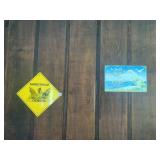 PARROT HEAD CROSSING SIG, ALOHA CHALK BOARD AND