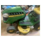 JOHN DEERE E110 RIDING LAWN MOWER WITH 290 HOURS,