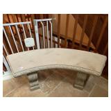 CURVED CEMENT BENCH 3 PIECES