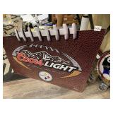 TIN COORS LIGHT STEELERS SIGN, 24X28
