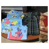 KITS SHEET SET, BEAR CLOTH, PLAID COVER