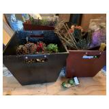 BINS OF DRIED FLOWERS