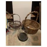 WIRE BASKET, HANDLED BASKET AND PLASTIC FOOD DOME