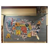 CUSTOM MADE PA LICENSE PLATE WALL ART 54" X 32"
