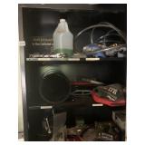 CONTENT OF SHELVES HAND PUMP AND WRENCHES