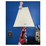 LAMP W/ MEDALS HANGING