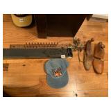 WOOD SHOE FORMS, WINNIE POOH HAT, TIE RACK,