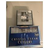 LIKE NEW CRYSTAL CLEAR CUTLERY SET