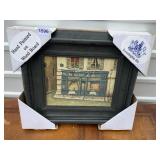 CAFï¿½ SCENE HAND PAINTED ON WOOD BOARD