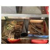 WORK GLOVES JOHN DEERE, FUNNEL, WRENCHES, ETC.