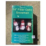 14" FIBER OPTIC SNOWMAN