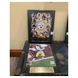 JAMES HARRISON AND STEELERS XIV PLAQUES, 13X10