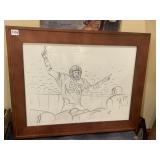 DRAWING OF JACK LAMBERT, 23X29