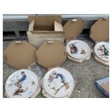 4 NORMAN ROCKWELL PLATES W/ BOS