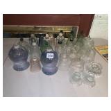 SEVERAL GLASS GLOBES ONE OF EVERY SHAPE