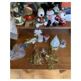 MINI LIGHT UP TREE, ANGEL, GOLD PIG BANK, PLUSH