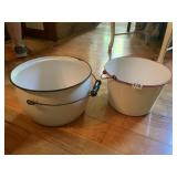 2 PORCELAIN BUCKETS