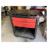 ROLLING WORK BENCH PLASTIC 2 DRAWER WITH LARGE