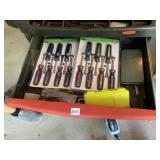 ASSORTED HAND TOOLS RYOBI BITS SCREW DRIVERS