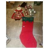 STOCKINGS AND CHRISTMAS ORNAMENTS