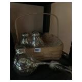 BLOWN GLASS BIRDS WITH TAIL FEATHERS, 6HX14L WITH