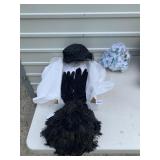 HATTIE CARNEGIE HAT, GLOVES, GREAT BLUE HAT