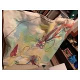 LARGE CANVAS BACKDROP OF WOMANï¿½S FACE, BOLT OF