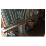 4 CINDER BLOCKS AND 2 2X10S X15FT LONG